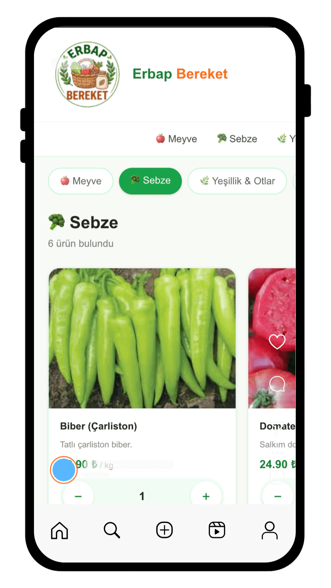 Mahallemden Gelsin sipariş sayfası
